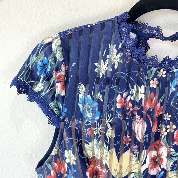 Foxiedox Meadow Open Back Floral Dress M - Picture 3 of 13